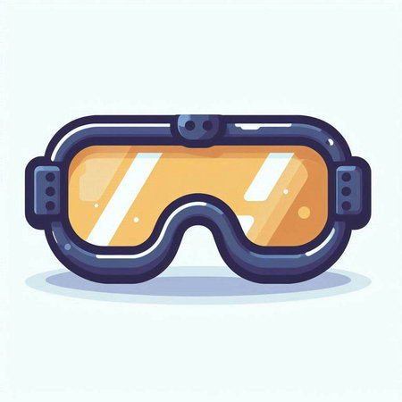 Ski goggles icon. Cartoon illustration of ski goggles vector icon for web designのイラスト素材