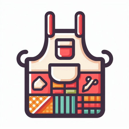 Apron icon. Simple illustration of apron vector icon for webのイラスト素材