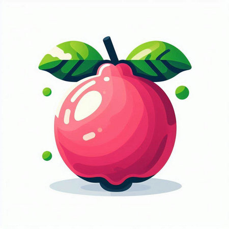Cherry vector illustration. Isolated on white background. Cartoon style.のイラスト素材