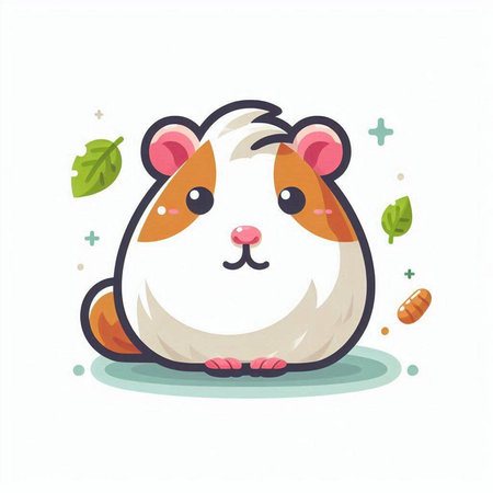Cute hamster vector illustration. Cute hamster character.のイラスト素材
