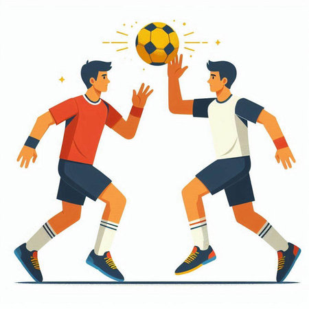 Soccer players. Vector illustration in cartoon style. Isolated on white background.のイラスト素材