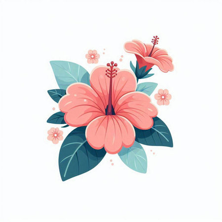 cute pink lizard on a white background, vector illustration, epsのイラスト素材