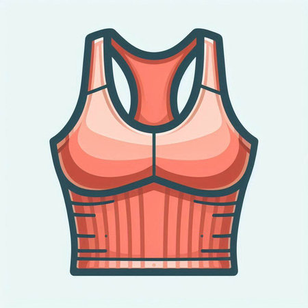 Women's tank top. Vector illustration. Isolated on white background.のイラスト素材