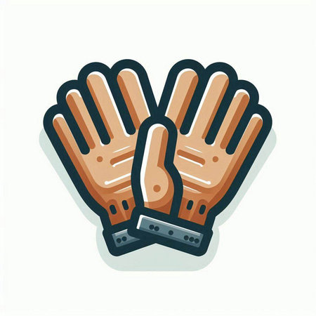 Golf gloves icon. Isolated on white background. Vector illustration.のイラスト素材