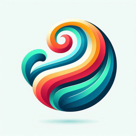 Abstract colorful background with swirls. Vector illustration. Eps 10.のイラスト素材