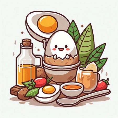 Badminton player with racket and shuttlecock. Flat style vector illustration.のイラスト素材