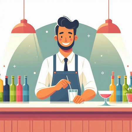 Basketball court with ball and players. Cartoon style vector illustration.のイラスト素材