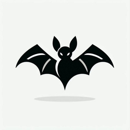 Bat icon, vector illustration. Flat design style. Halloween concept.のイラスト素材