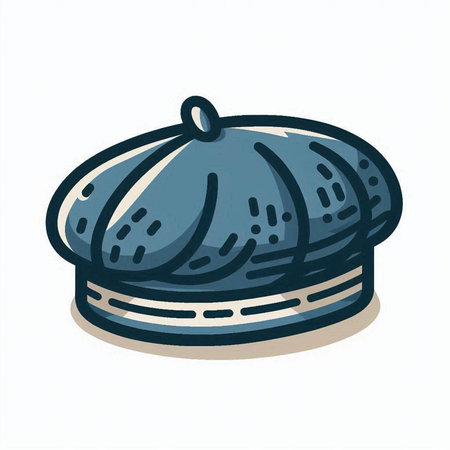 Illustration of a hat on a white background. Vector illustration.のイラスト素材