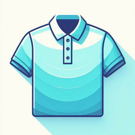 Blue polo shirt on a white background. Vector illustration. Eps 10のイラスト素材