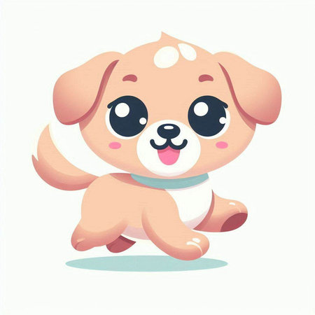 Cute cartoon dog. Vector illustration of a cute cartoon dog.のイラスト素材