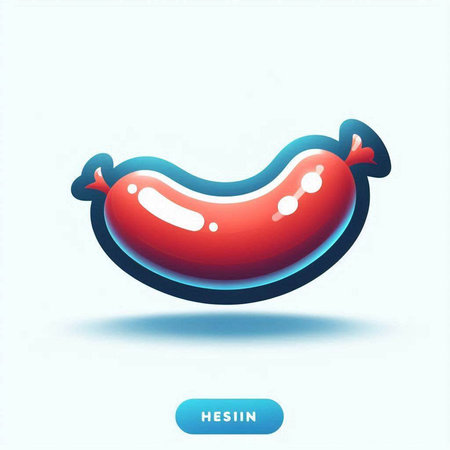 Vector illustration of a hot dog on a wooden board with vegetables.のイラスト素材