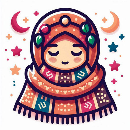 Matryoshka, Russian traditional folk costume. Vector illustration.のイラスト素材