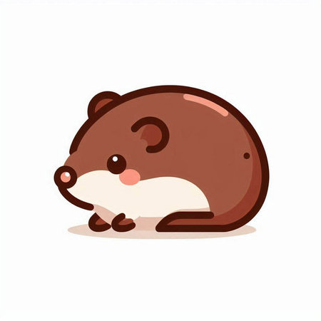 Cute hamster vector illustration. Cute hamster cartoon character.のイラスト素材