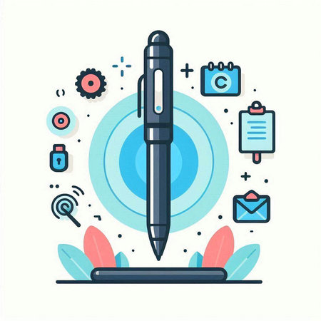 Flat design modern vector illustration concept of business and office work.のイラスト素材