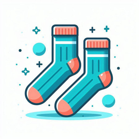 Socks icon, vector illustration. Flat design style, modern colorful concept.のイラスト素材