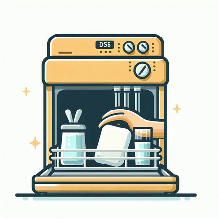 Coffee machine in flat style. Vector illustration on white background.のイラスト素材