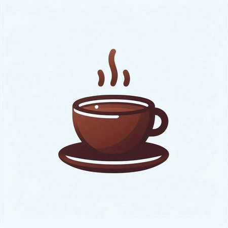 Coffee cup icon. Vector illustration of a cup of coffee.のイラスト素材