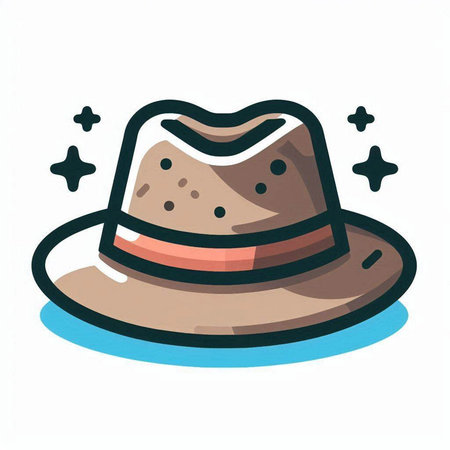 Illustration of a hat on a white background. Vector illustration.のイラスト素材