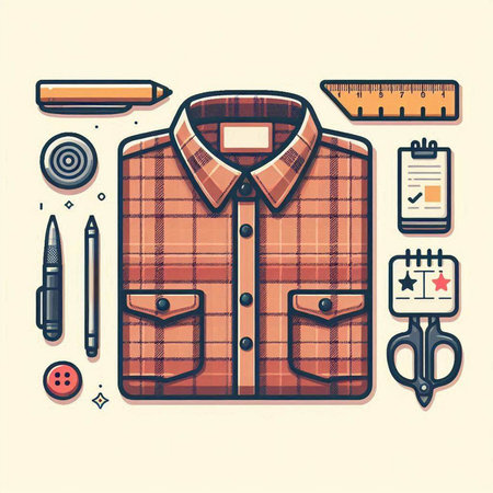 Set of hipster fashion accessories. Vector illustration in retro style.のイラスト素材