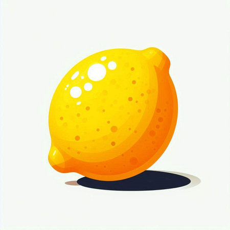 Lemon on a white background. Vector illustration. Eps 10.のイラスト素材