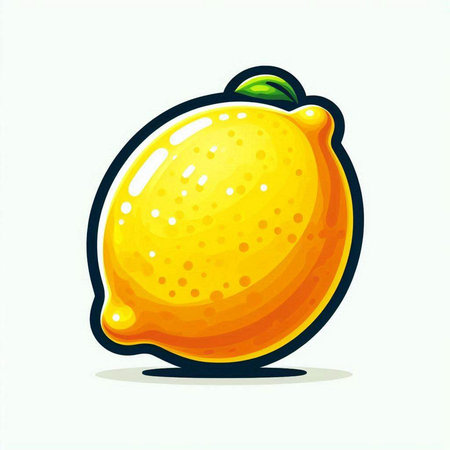 Lemon isolated on white background. Vector illustration. Eps 10.のイラスト素材