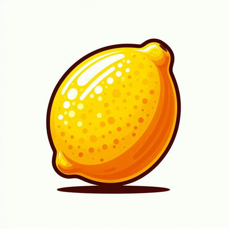 Lemon fruit isolated on white background. Vector illustration. Eps 10.のイラスト素材