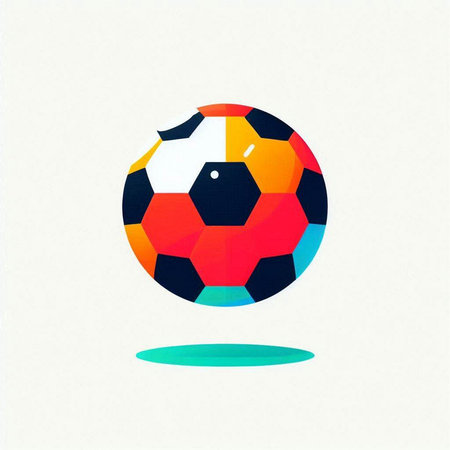 Illustration of a soccer ball isolated on a white background - vectorのイラスト素材