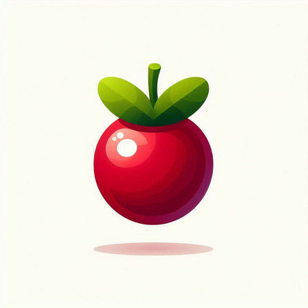 Cranberry icon. Vector illustration isolated on white background. Cartoon style.のイラスト素材