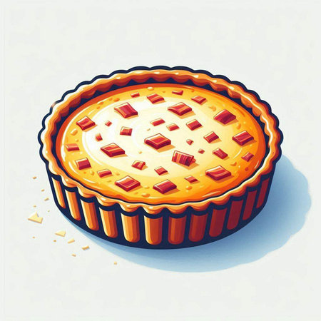 Illustration of a pie on a white background. Vector illustration.のイラスト素材