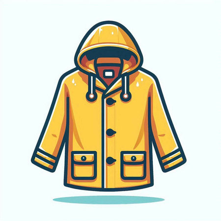 Fireman jacket isolated on white background. Cartoon style vector illustration.のイラスト素材