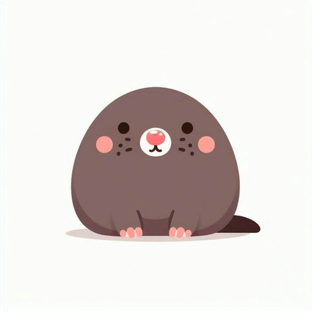 Cute baby seal. Vector illustration. Cute cartoon character.のイラスト素材