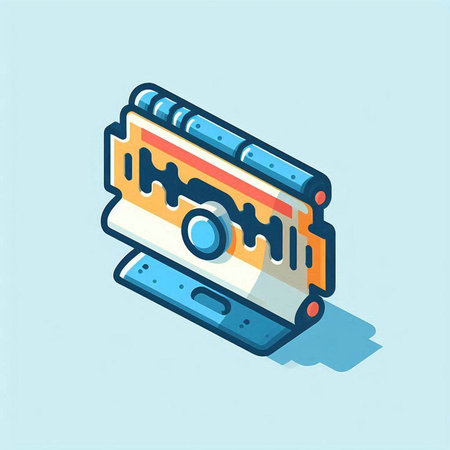 Isometric 3D icon of a mobile phone. Vector illustration.のイラスト素材