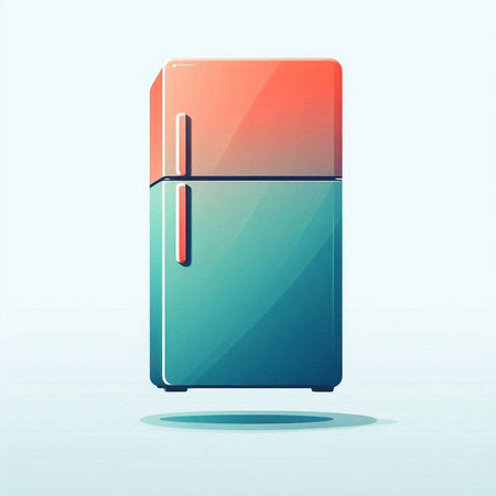 Refrigerator. Refrigerator vector illustration. Refrigerator iconのイラスト素材