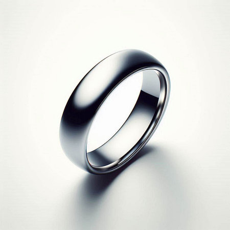 Wedding ring on a white background. 3D rendering.のイラスト素材