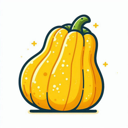 Pumpkin isolated on white background. Hand drawn vector illustration.のイラスト素材