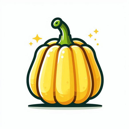 Pumpkin isolated on white background. Vector illustration. Eps 10.のイラスト素材