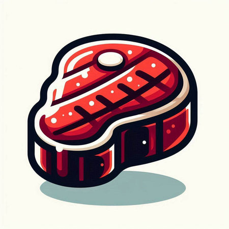Illustration of a sushi roll in a cartoon style on a white backgroundのイラスト素材