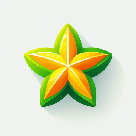 Star fruit icon on white background. Vector illustration. Eps 10.のイラスト素材