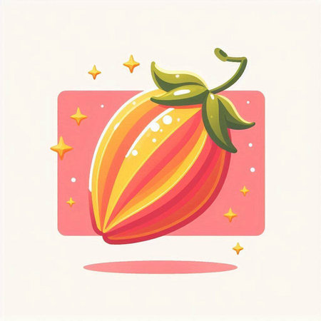 Illustration of a cute kiwi fruit in cartoon style.のイラスト素材