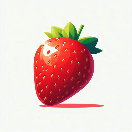Strawberry isolated on white background. Vector illustration. Eps 10のイラスト素材