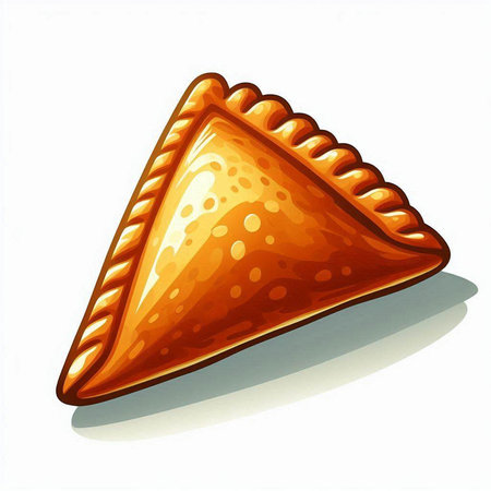 Illustration of a pie on a white background. Vector illustration.のイラスト素材