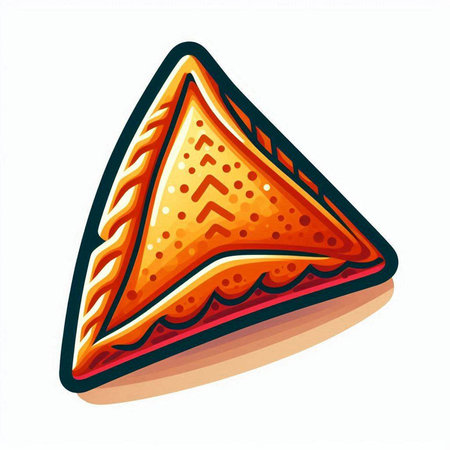 Illustration of a piece of triangle in the form of a pieのイラスト素材
