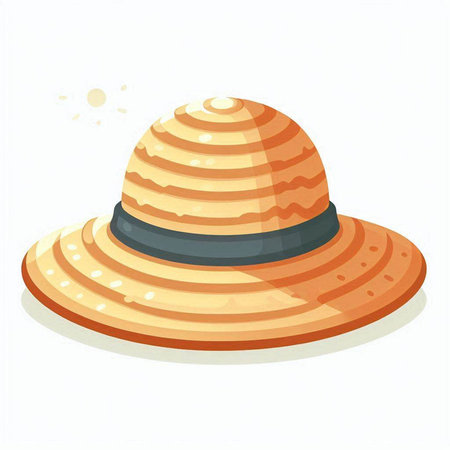 Illustration of a hat on a white background. Vector illustration.のイラスト素材