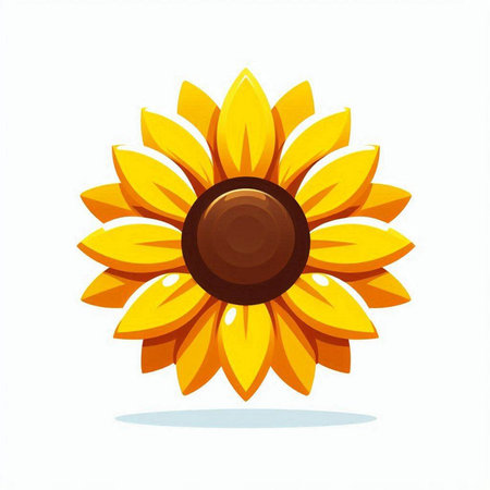 Sunflower icon isolated on white background. Vector illustration. Eps 10.のイラスト素材