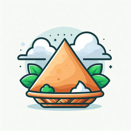 Illustration vector graphic of dumpling icon. Line art design for web, site, advertising, banner, poster, board and print.のイラスト素材