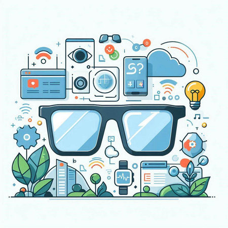 Futuristic virtual graphic touch user interface. Vector illustration in thin line styleのイラスト素材