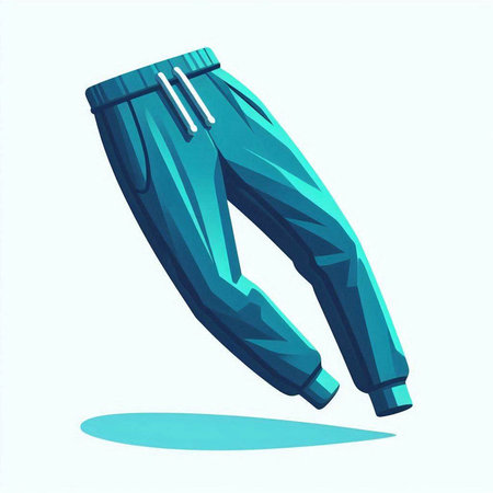 Blue pants on a white background. Vector illustration. Eps 10.のイラスト素材