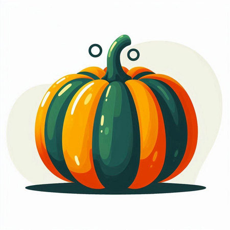 Pumpkin. Vector illustration. Isolated on white background.のイラスト素材