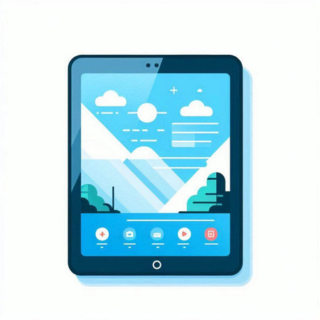 Smartphone with cloud computing interface on screen. Vector illustration in flat styleのイラスト素材